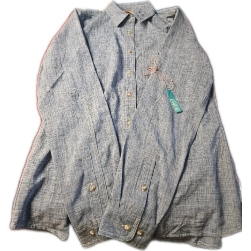 New Orvis Women's XS Long Sleeved Tech Chambray 40SPF Work Shirt